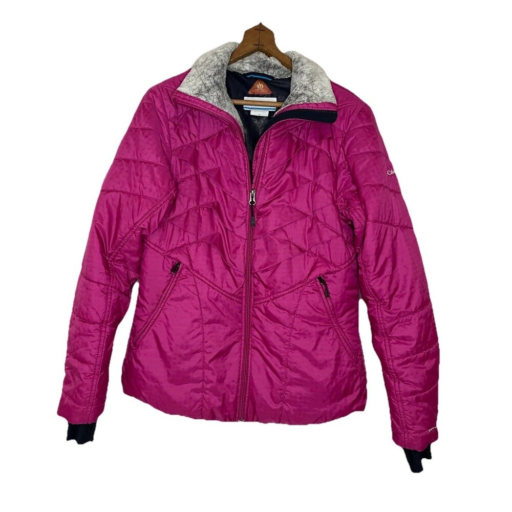 Columbia Omniheat Women's Small Magenta Pink Full zip Jacket